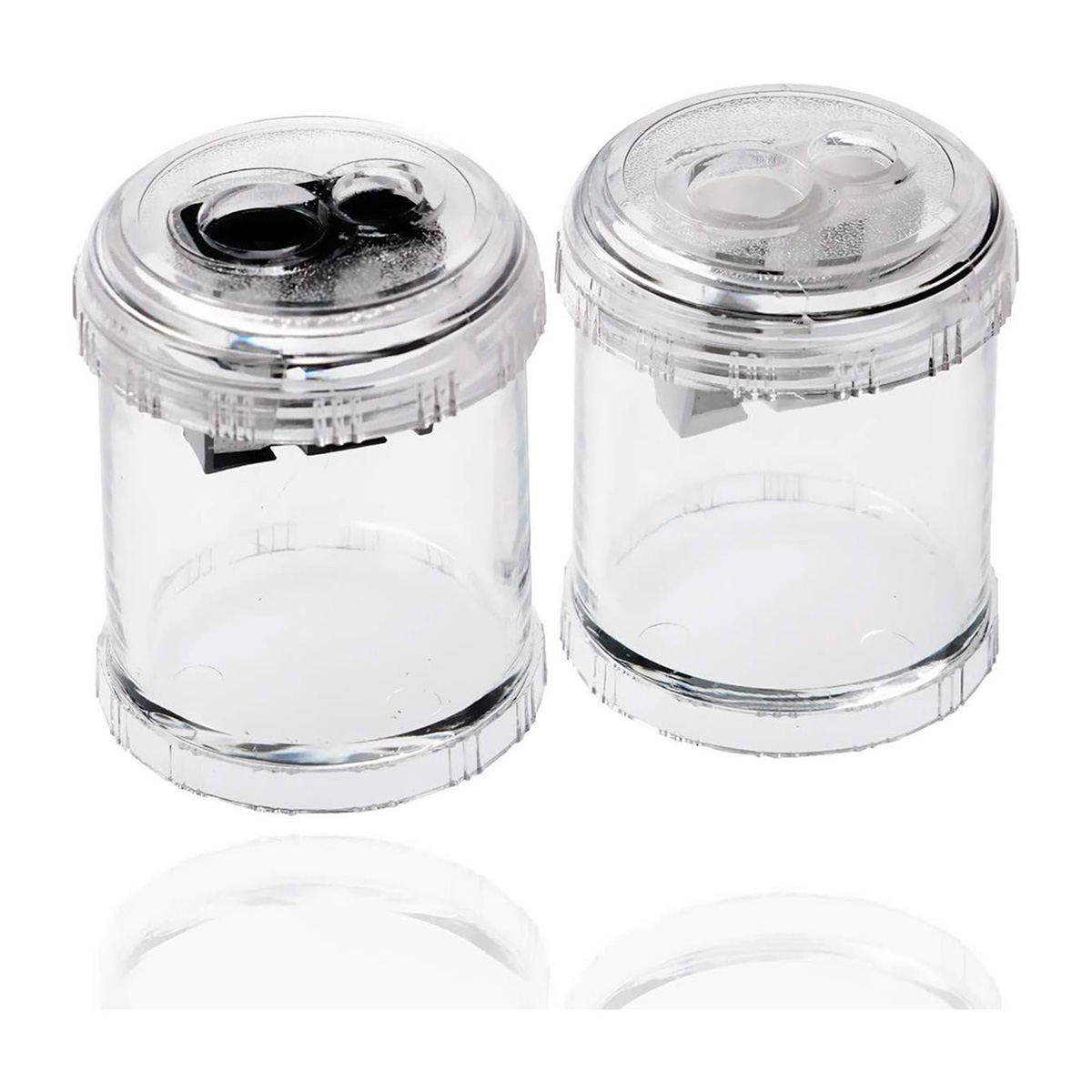 Manual Pencil Sharpener Double Holes Duty Metal Sharp Blade Jumbo Crayon XL Sharpener