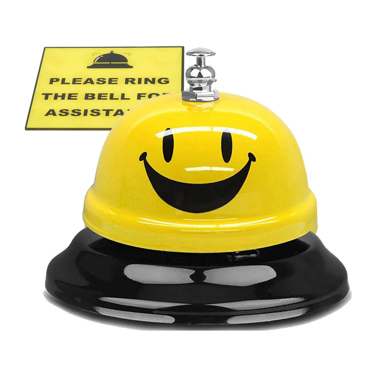 Call Bell Smile Face Desk Service Bell Ding Bell 3.3Inch