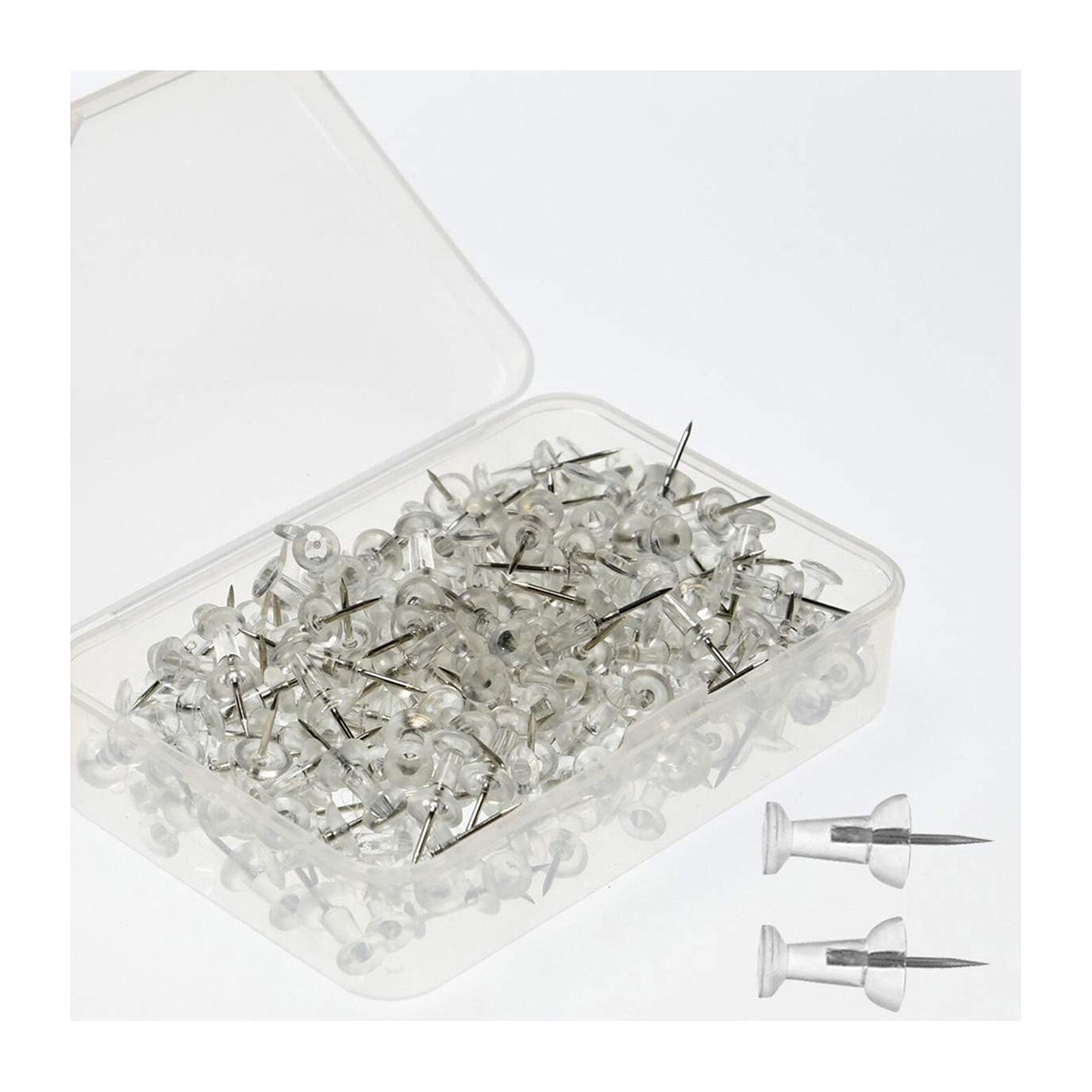 Push Pin Map Tacks Colored Decorative Thumb Tacks Cork-Board Bulletin Board Clear Pins Pack 200