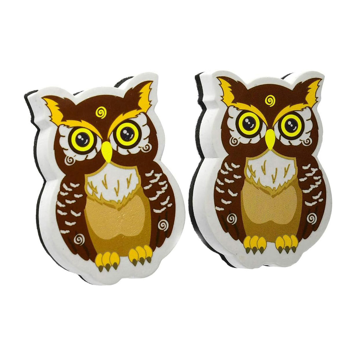 Magnetic Dry Erase Erasers Whiteboard Eraser Chalkboard Eraser Cute Owl Erasers with Felt Pack of 2
