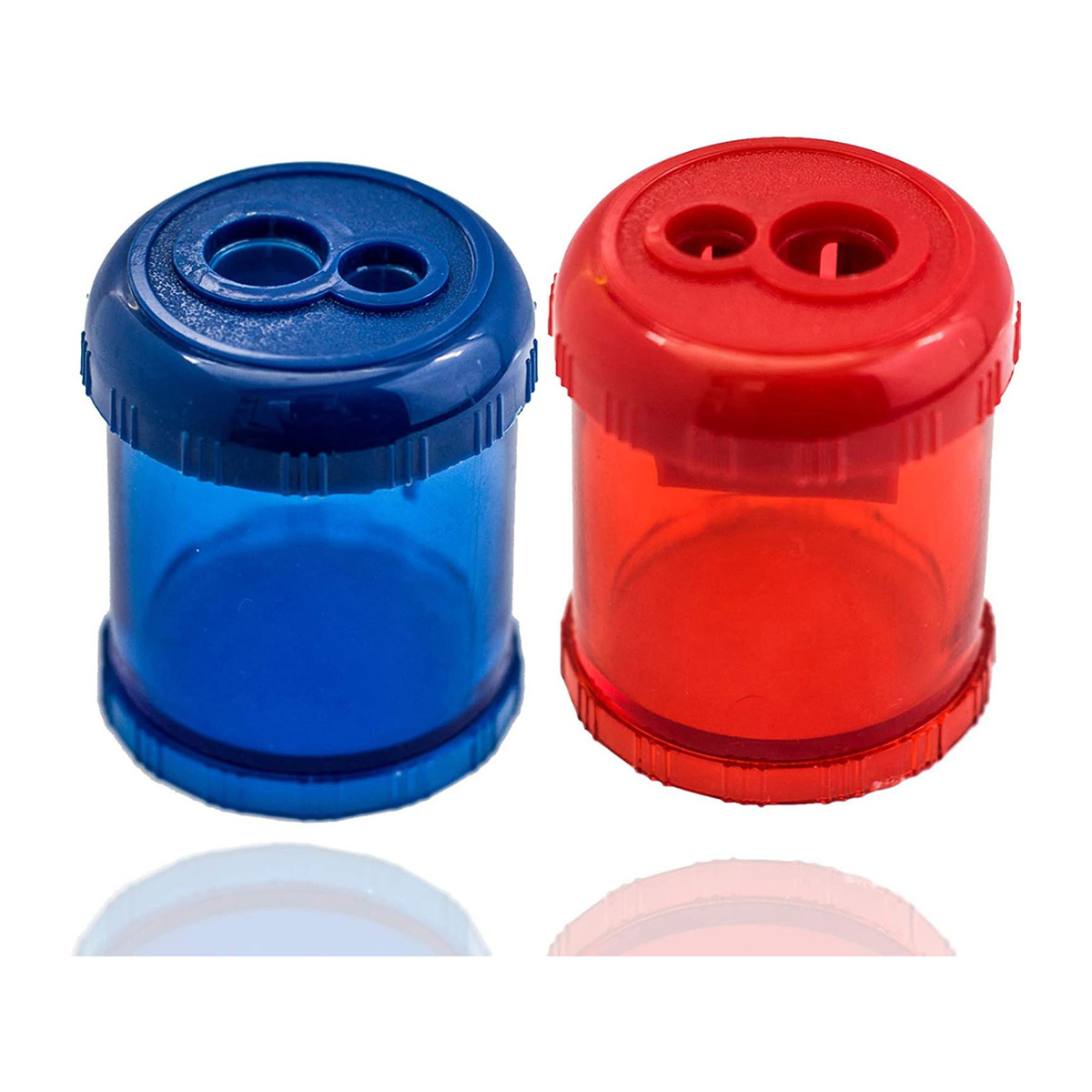 Manual Pencil Sharpener Dual Twin Holes Duty Metal Sharp Blade Crayon XL Sharpener